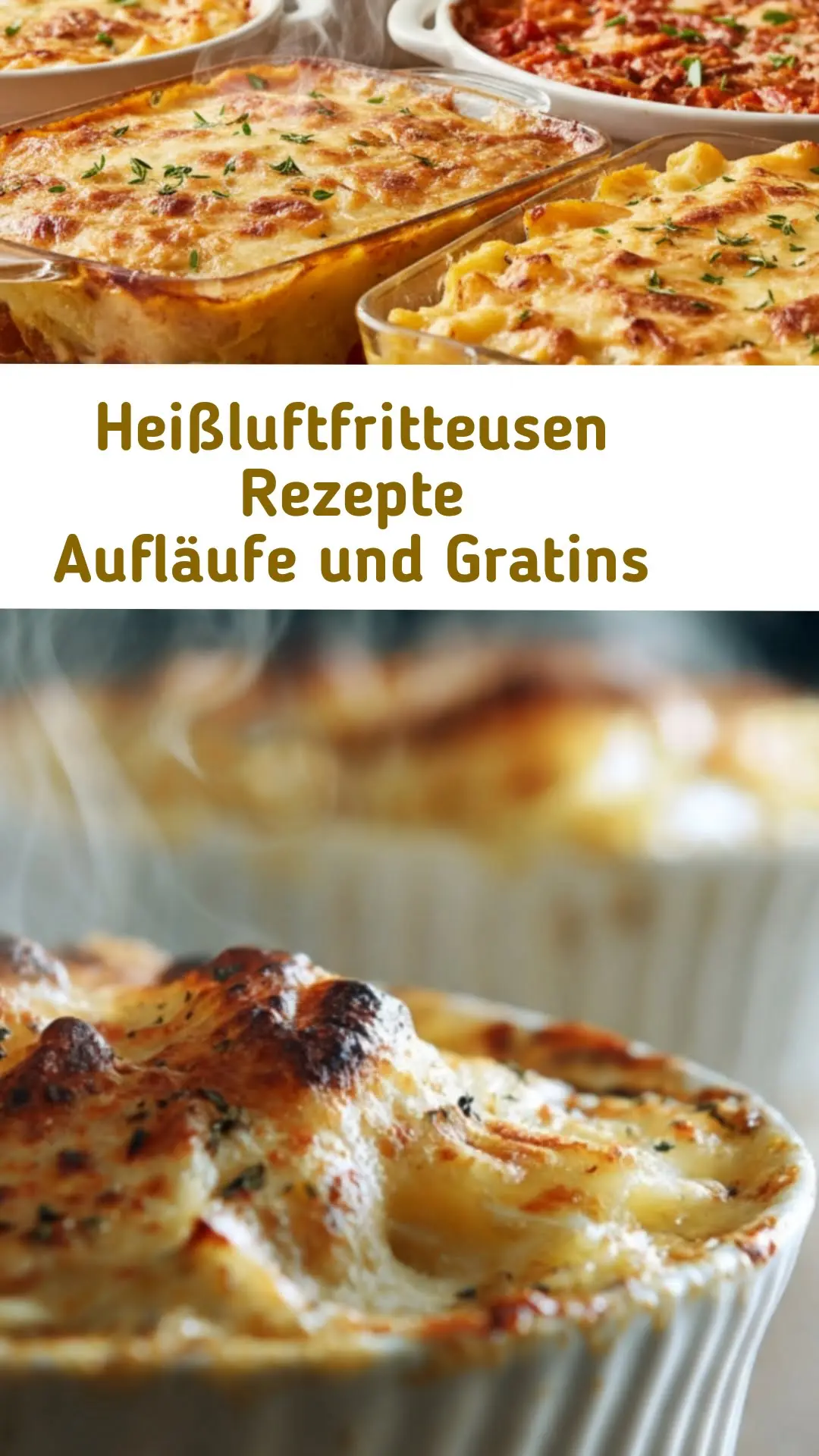 Appetitliche Aufläufre und Gratinsaus der Heißluftfritteuse – goldbraun und perfekt für Instagram