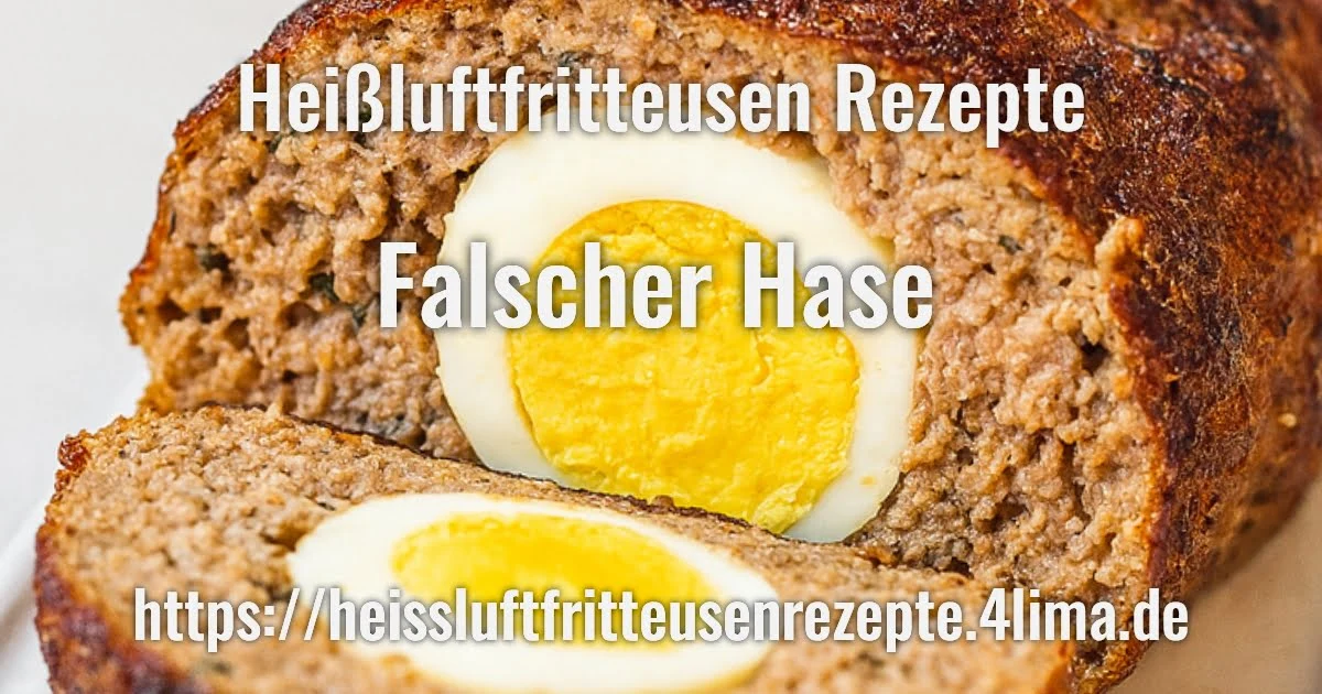 Fertig angerichteter Hackbraten Falscher Hase aus der Heißluftfritteuse – knusprig und servierfertig