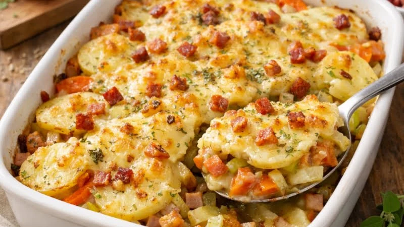 Detailansicht Kartoffelauflauf