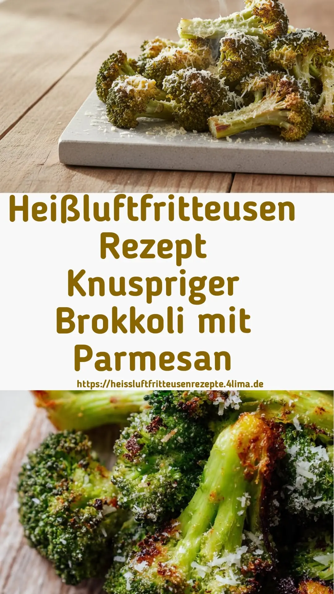 Knuspriger Brokkoli aus der Heißluftfritteuse - perfekt für Instagram im Hochformat