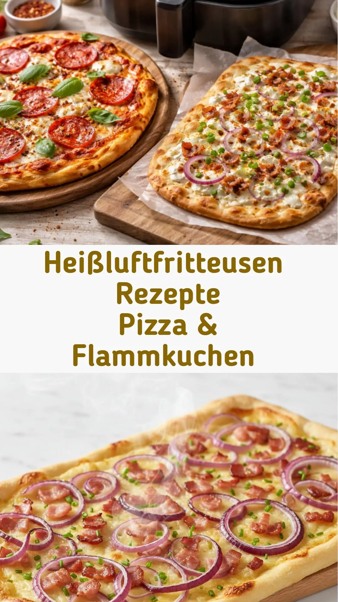 Pizza & Flammkuchen der Heißluftfritteuse – goldbraun und perfekt für Instagram