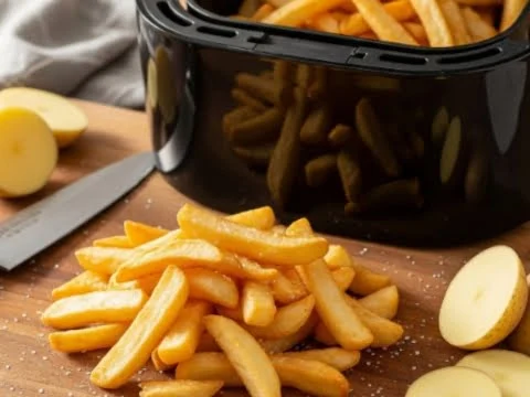 Selbstgemachte Pommes Frites aus der Heißluftfritteuse
