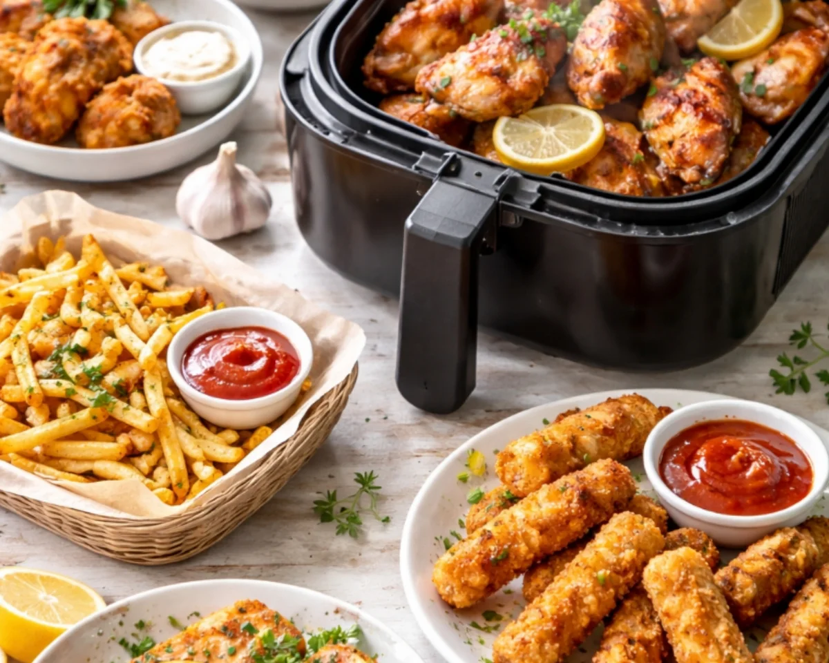 Appetitliche Gerichte in der Heißluftfritteuse zubereiten