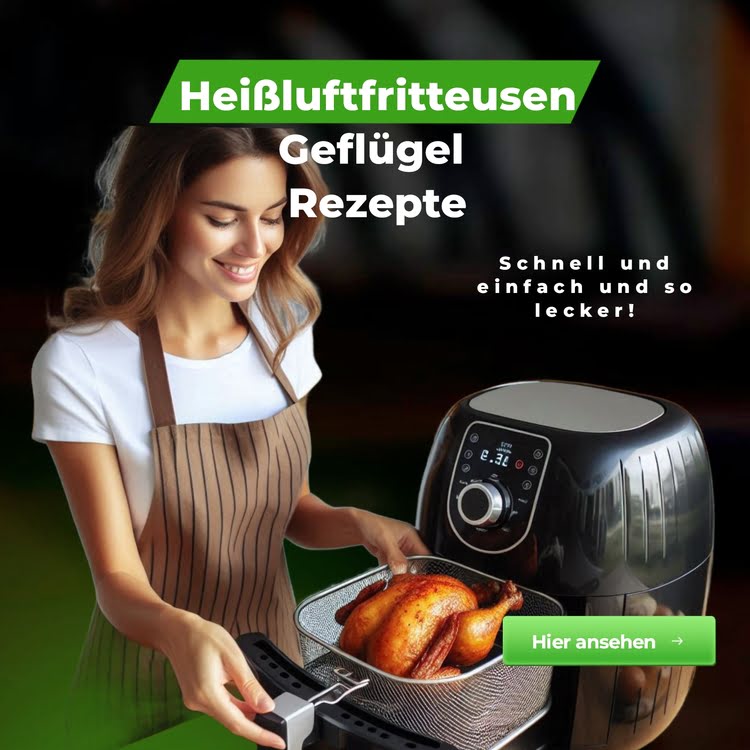 Heißluftfritteuse ideal für die Zubereitung von Geflügel und anderen köstlichen Gerichten.