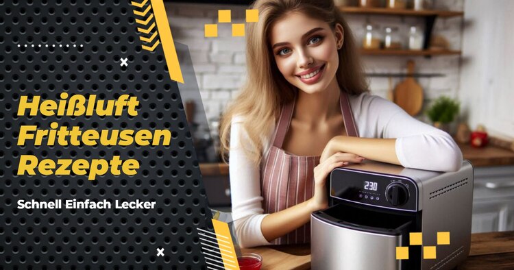 Heißluftfritteuse auch Airfryer mit jungen Model 