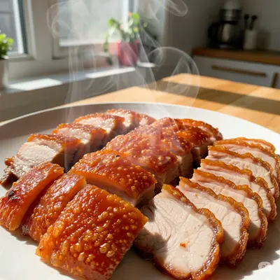 Knuspriger Schweinebraten aus der Heißluftfritteuse – goldbraun und saftig