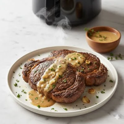 Saftiges Rindfleisch-Steak aus der Heißluftfritteuse – perfekt gegart
