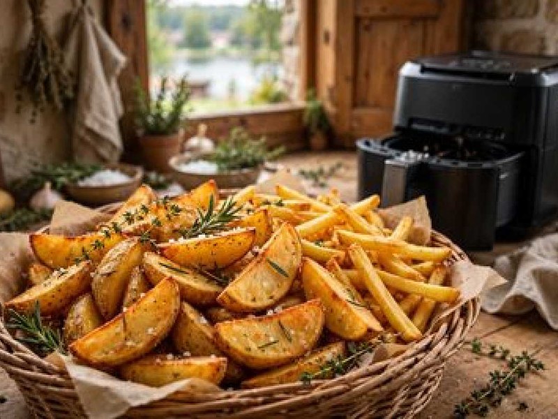 Kartoffeln und Pommes aus dem Airfryer – Wedges und Bratkartoffeln