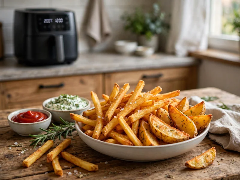 Kartoffeln und Pommes aus dem Airfryer