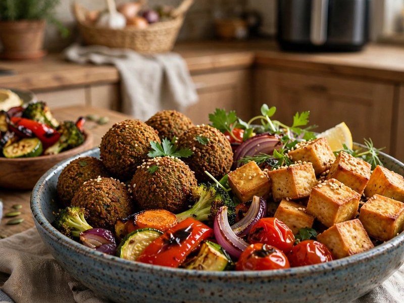 Vegane und vegetarische Rezepte aus dem Airfryer – Falafel, Tofu und Gemüse