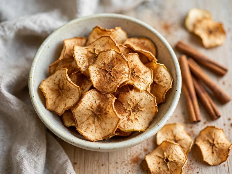 Knusprige Apfelchips mit Zimt