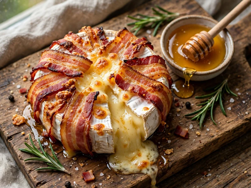 Camembert im Speckmantel