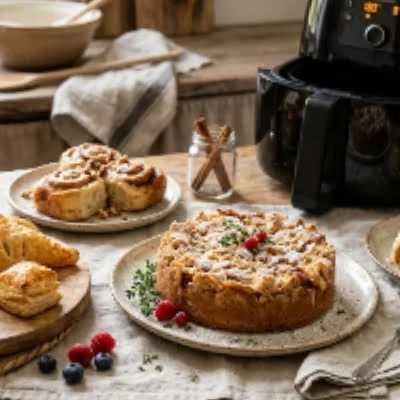 Frisch gebackene Muffins aus der Heißluftfritteuse