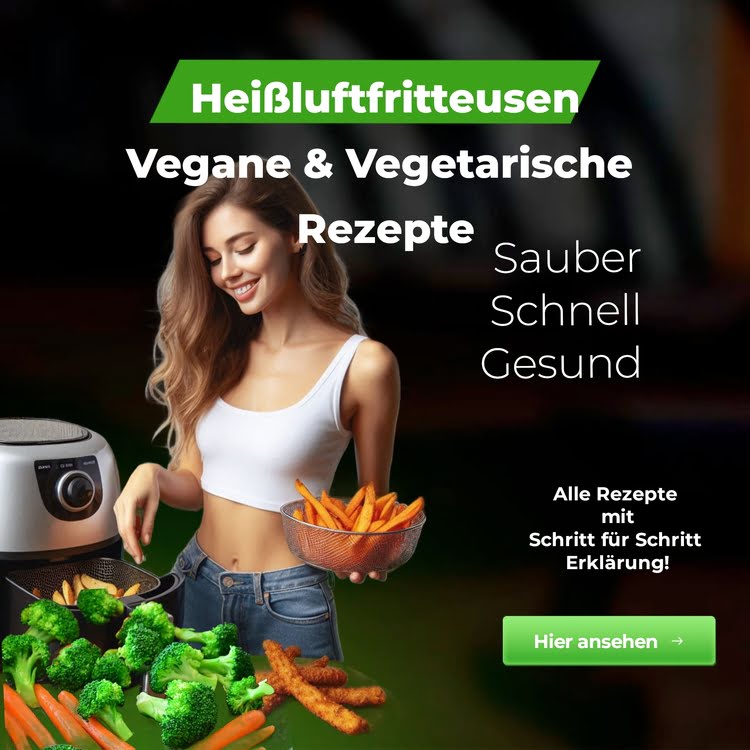 Eine Frau steht in einer einladenden Küche und bereitet sorgfältig vegane Rezepte zu.